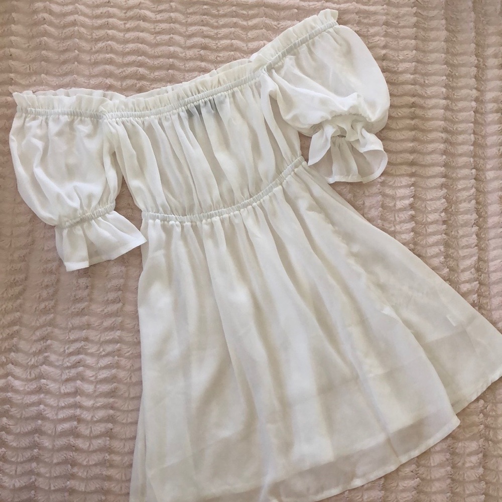 White off the shoulder dress